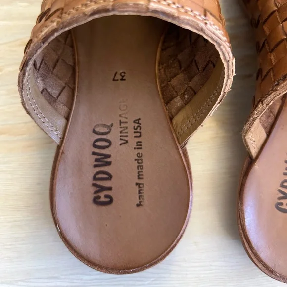 Cydwoq Amanthus Mules Cognac Brown Sandals NWT size 37 - Picture 5 of 6
